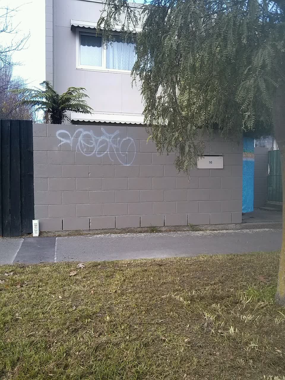 The photograph attached to this graffiti report