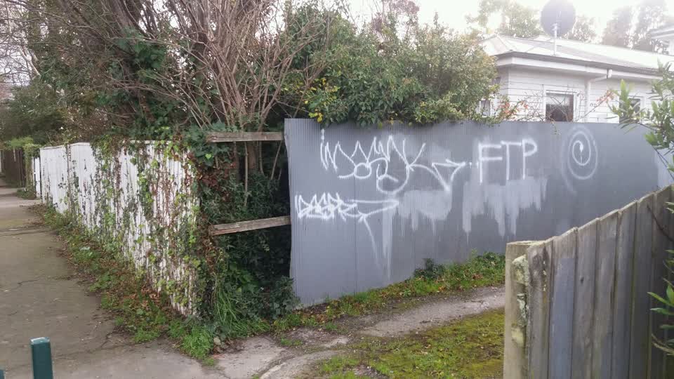 The photograph attached to this graffiti report