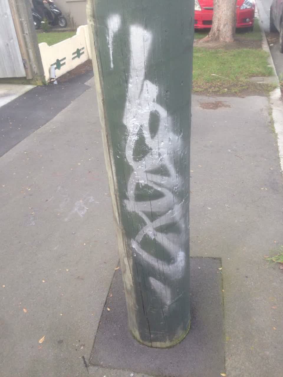The photograph attached to this graffiti report