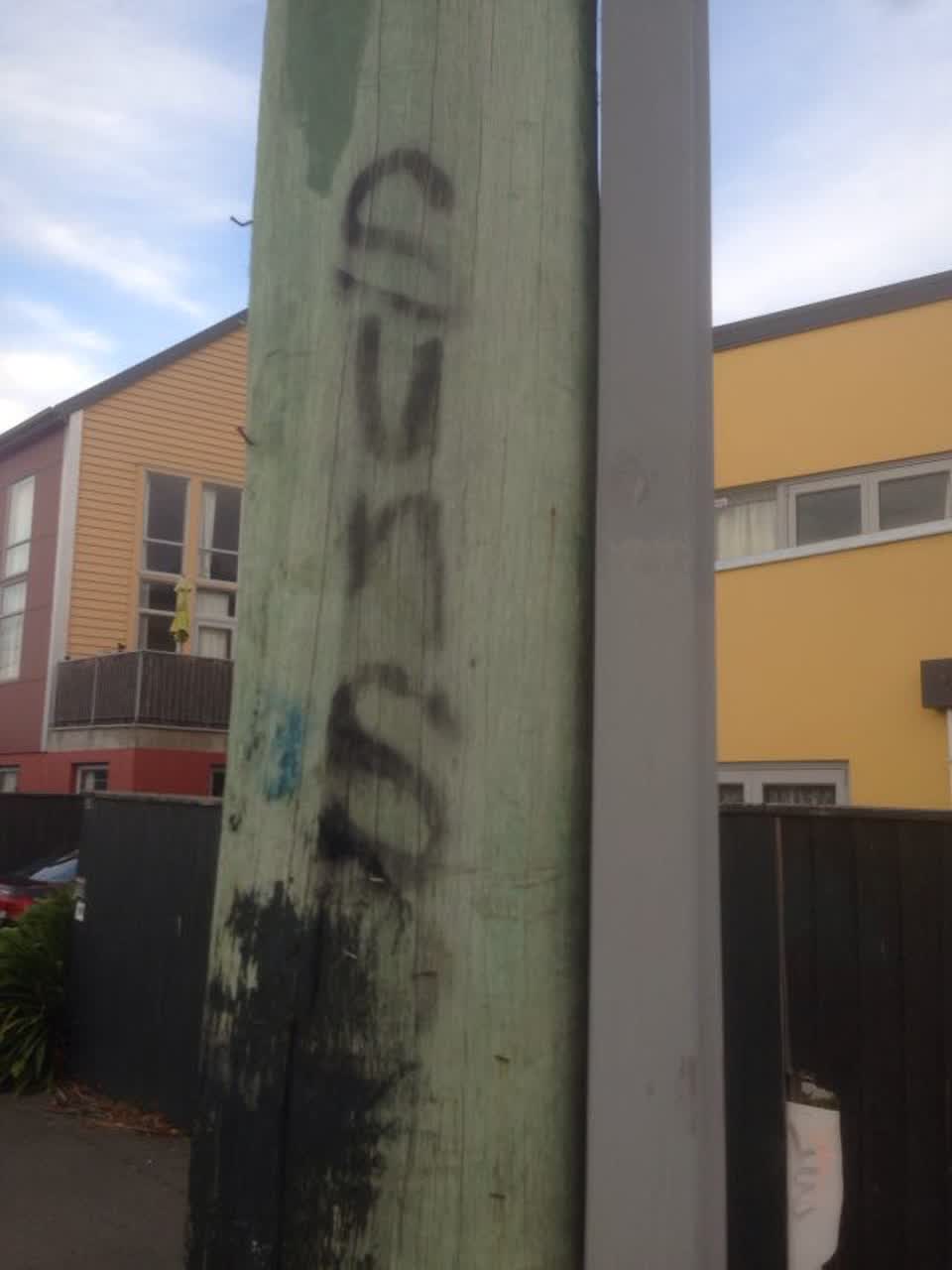 The photograph attached to this graffiti report