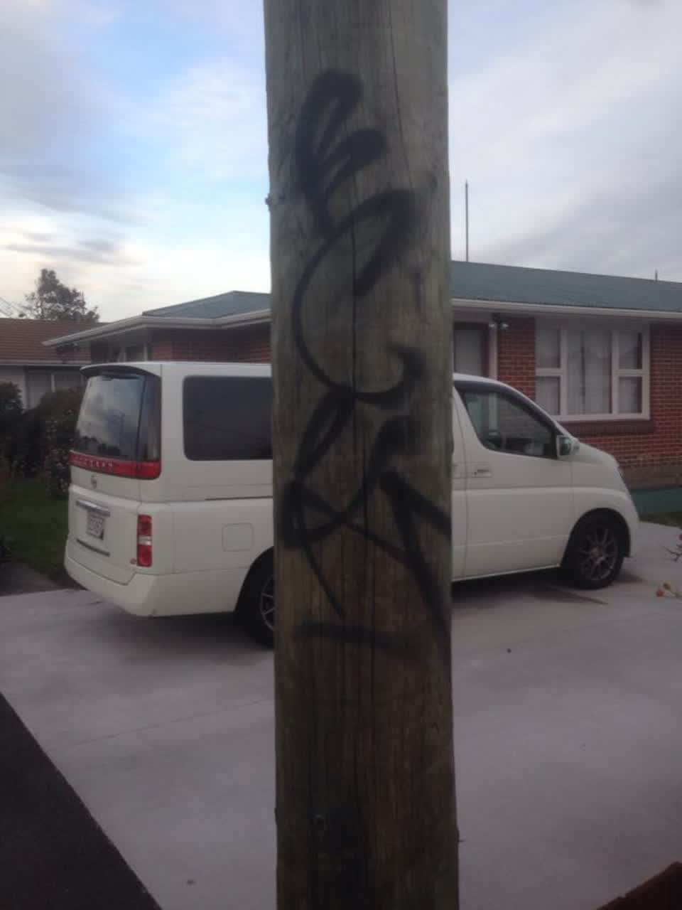 The photograph attached to this graffiti report
