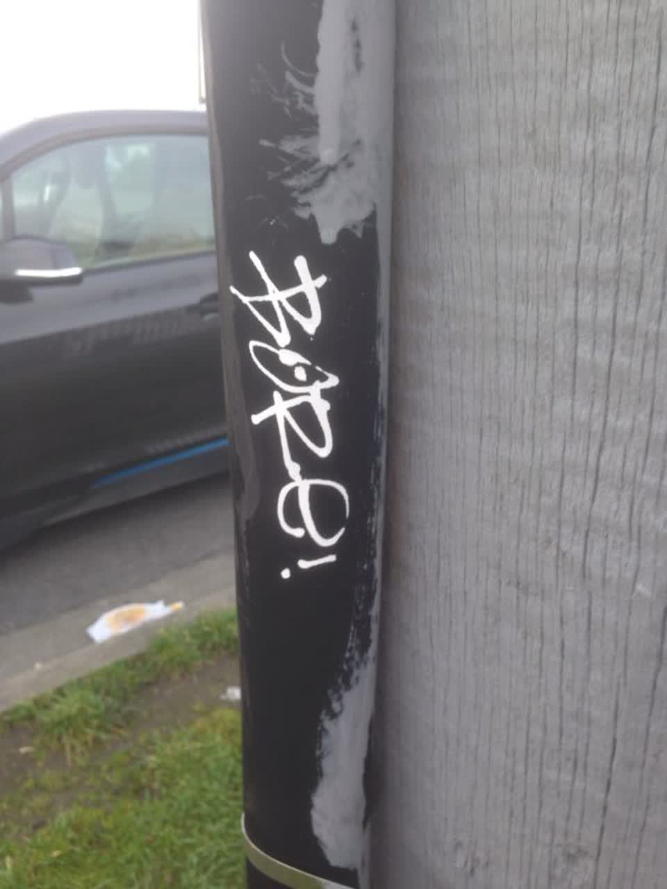 The photograph attached to this graffiti report