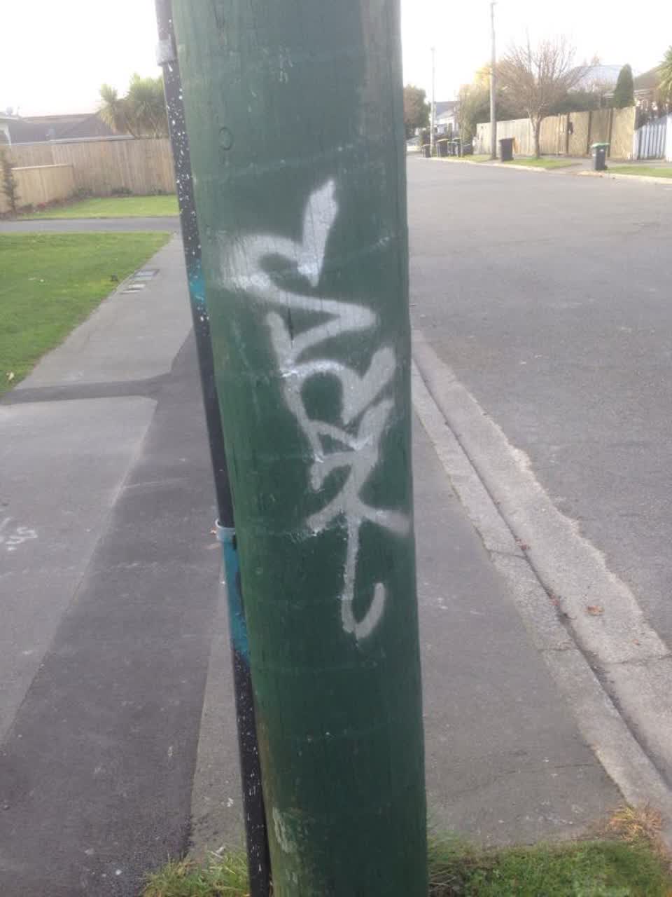 The photograph attached to this graffiti report