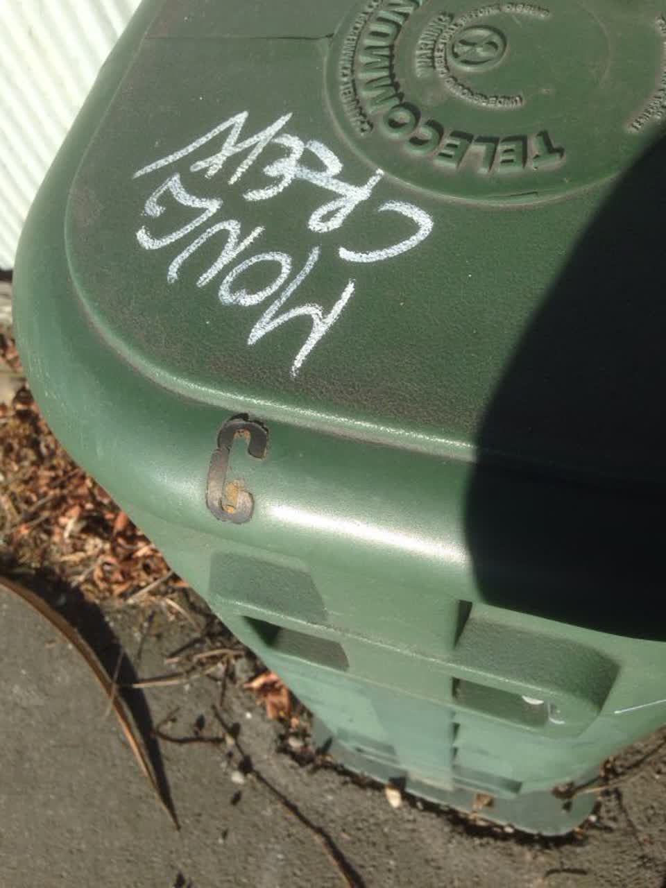 The photograph attached to this graffiti report