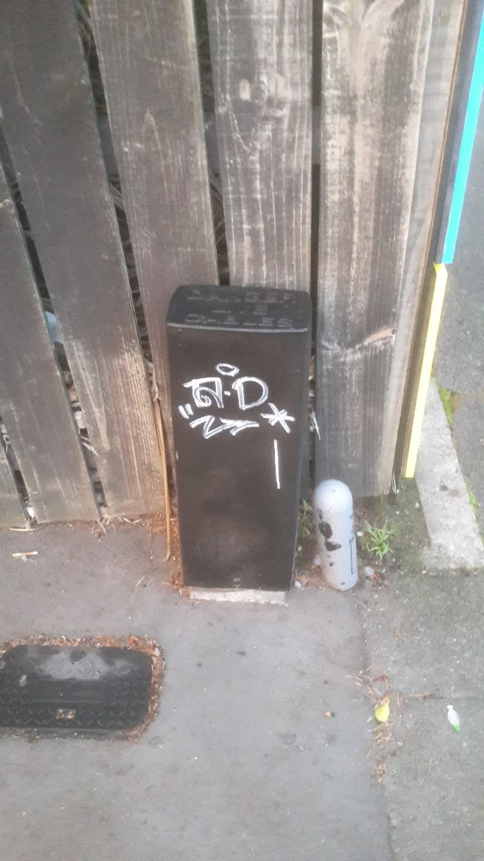 The photograph attached to this graffiti report