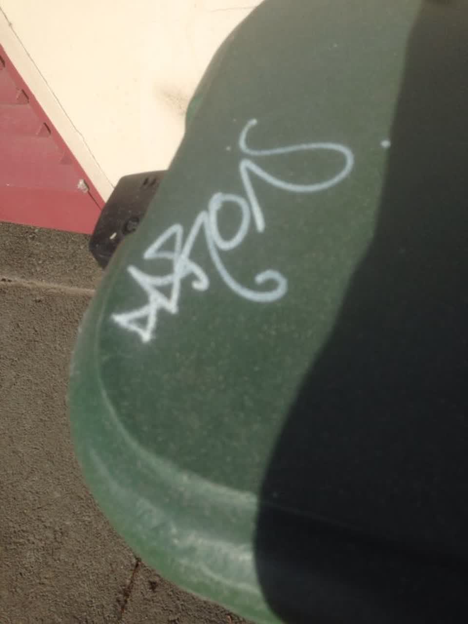 The photograph attached to this graffiti report