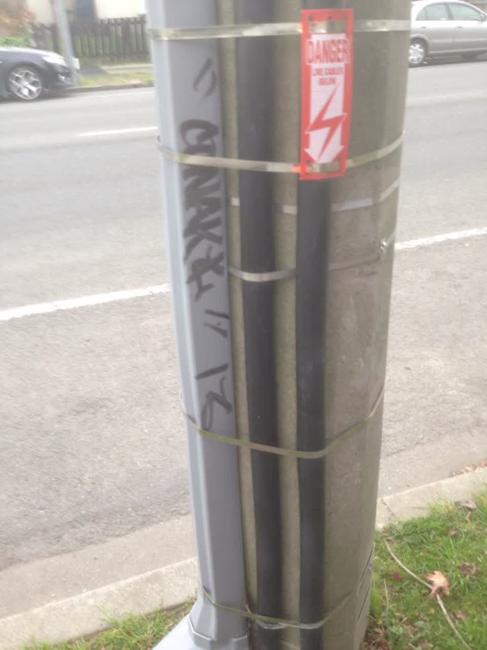 The photograph attached to this graffiti report