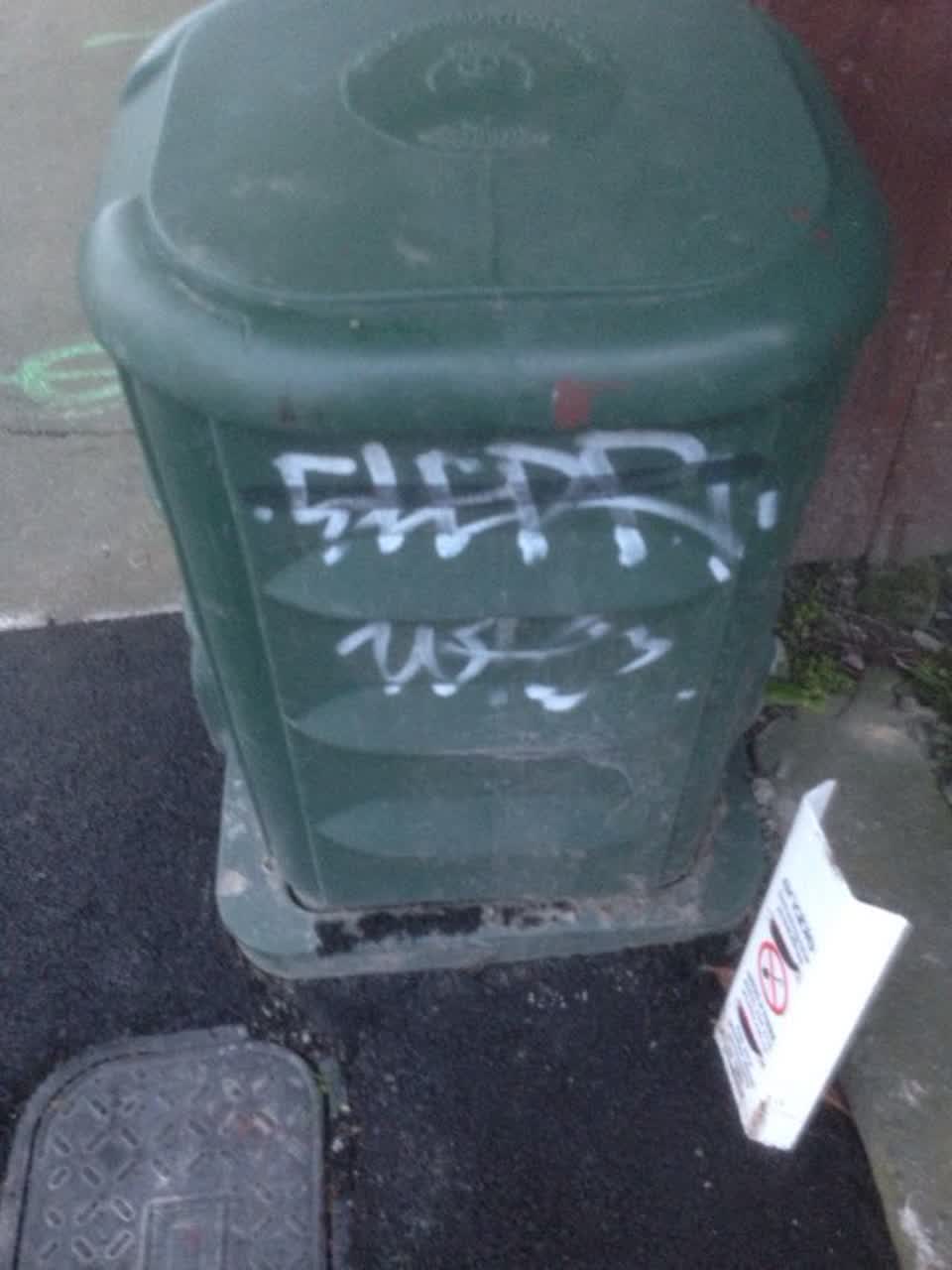 The photograph attached to this graffiti report