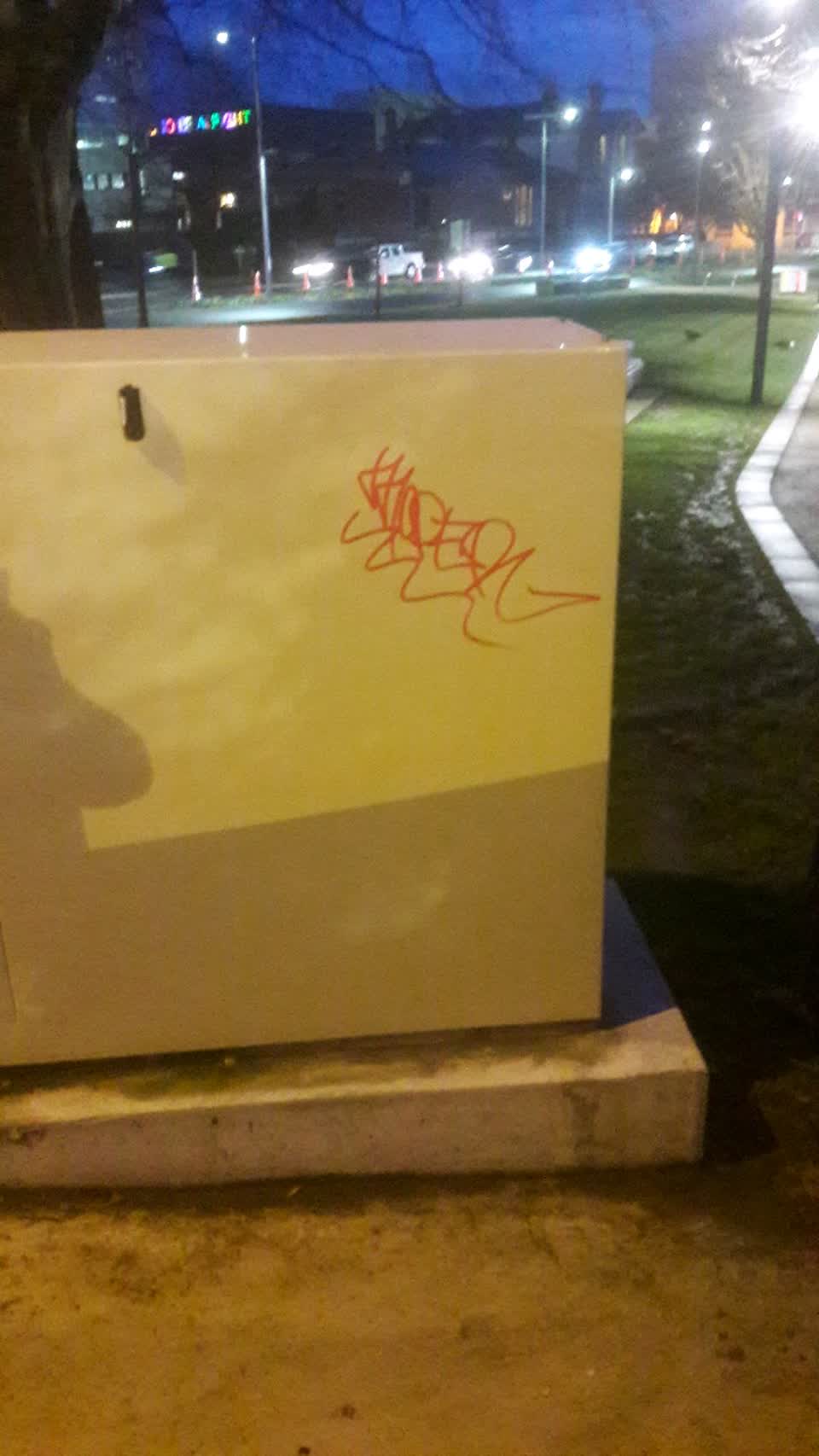 The photograph attached to this graffiti report