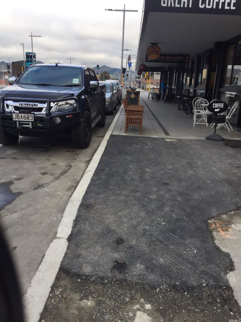 The photograph attached to this roading/streets report