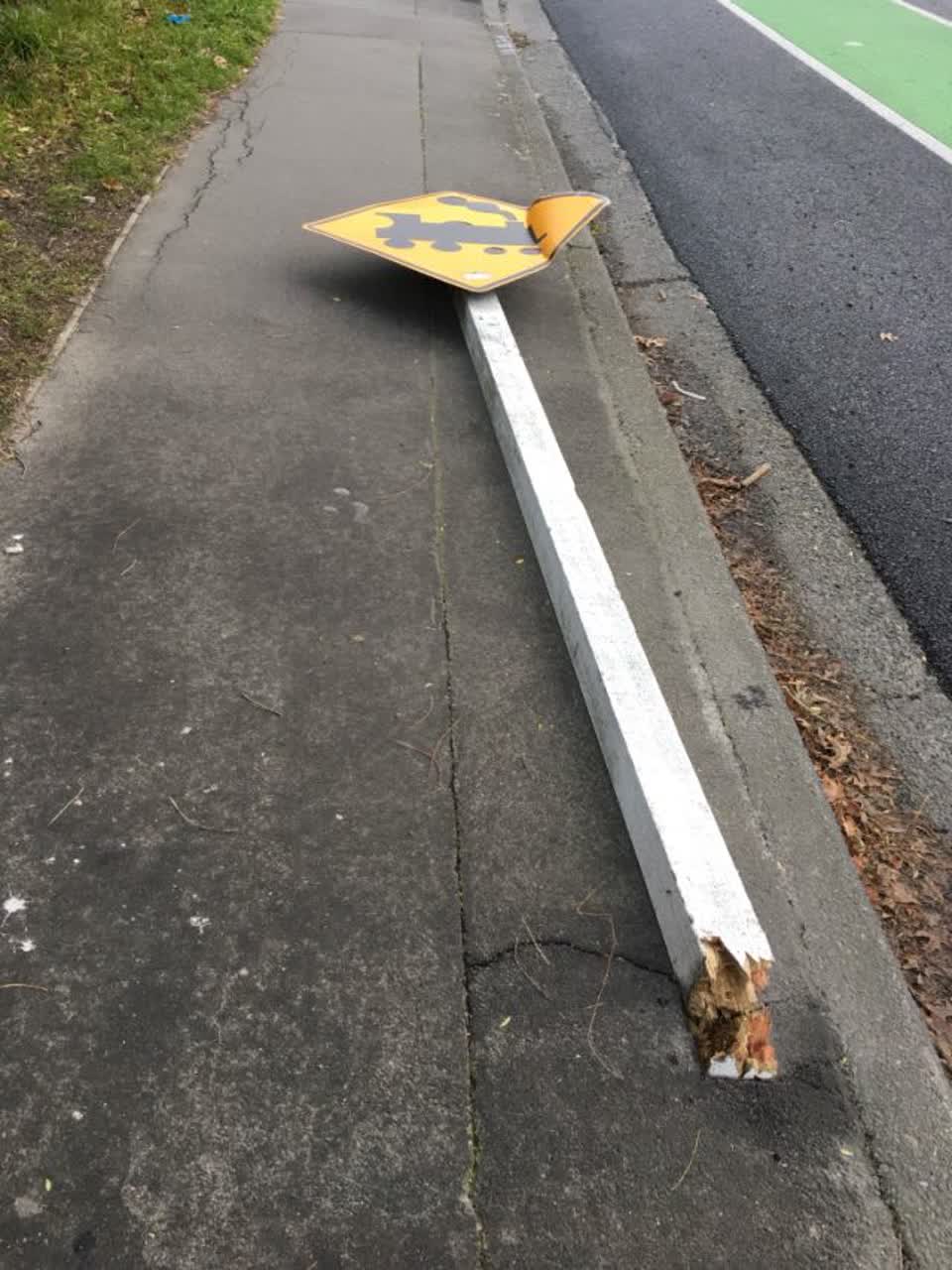 The photograph attached to this roading/streets report