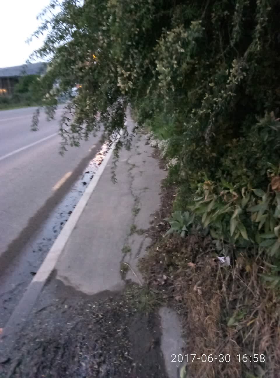 The photograph attached to this roading/streets report