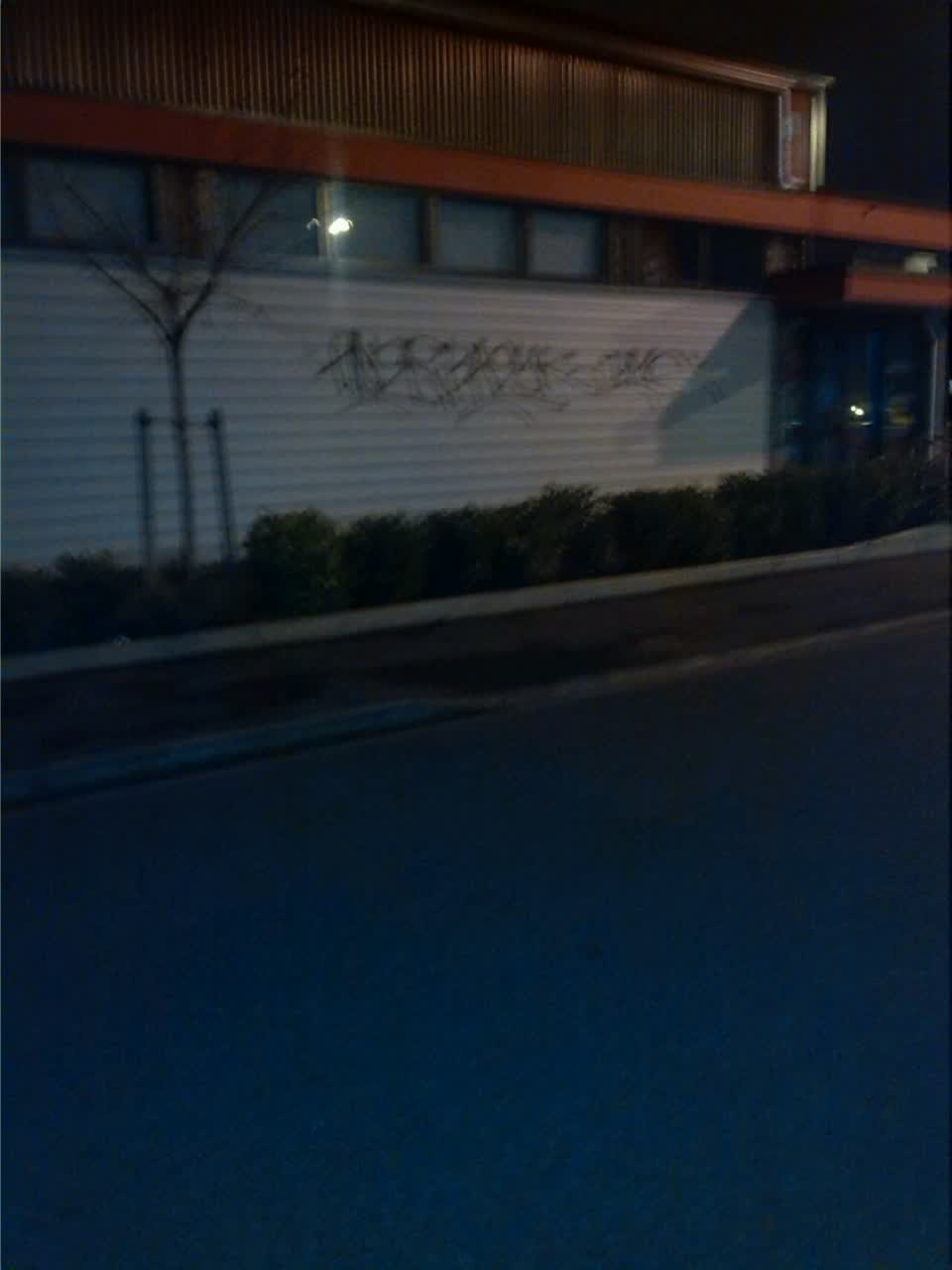 The photograph attached to this graffiti report