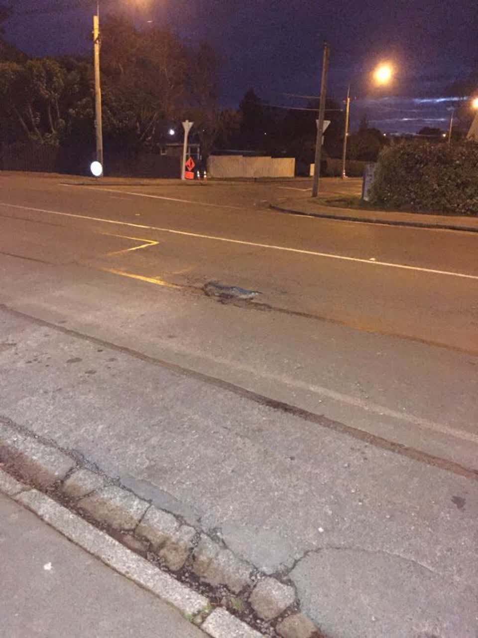 The photograph attached to this roading/streets report