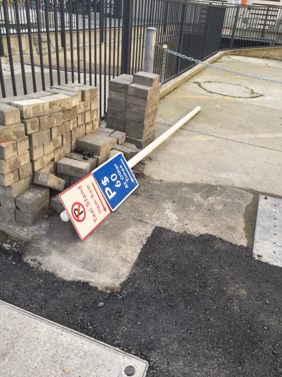 The photograph attached to this roading/streets report