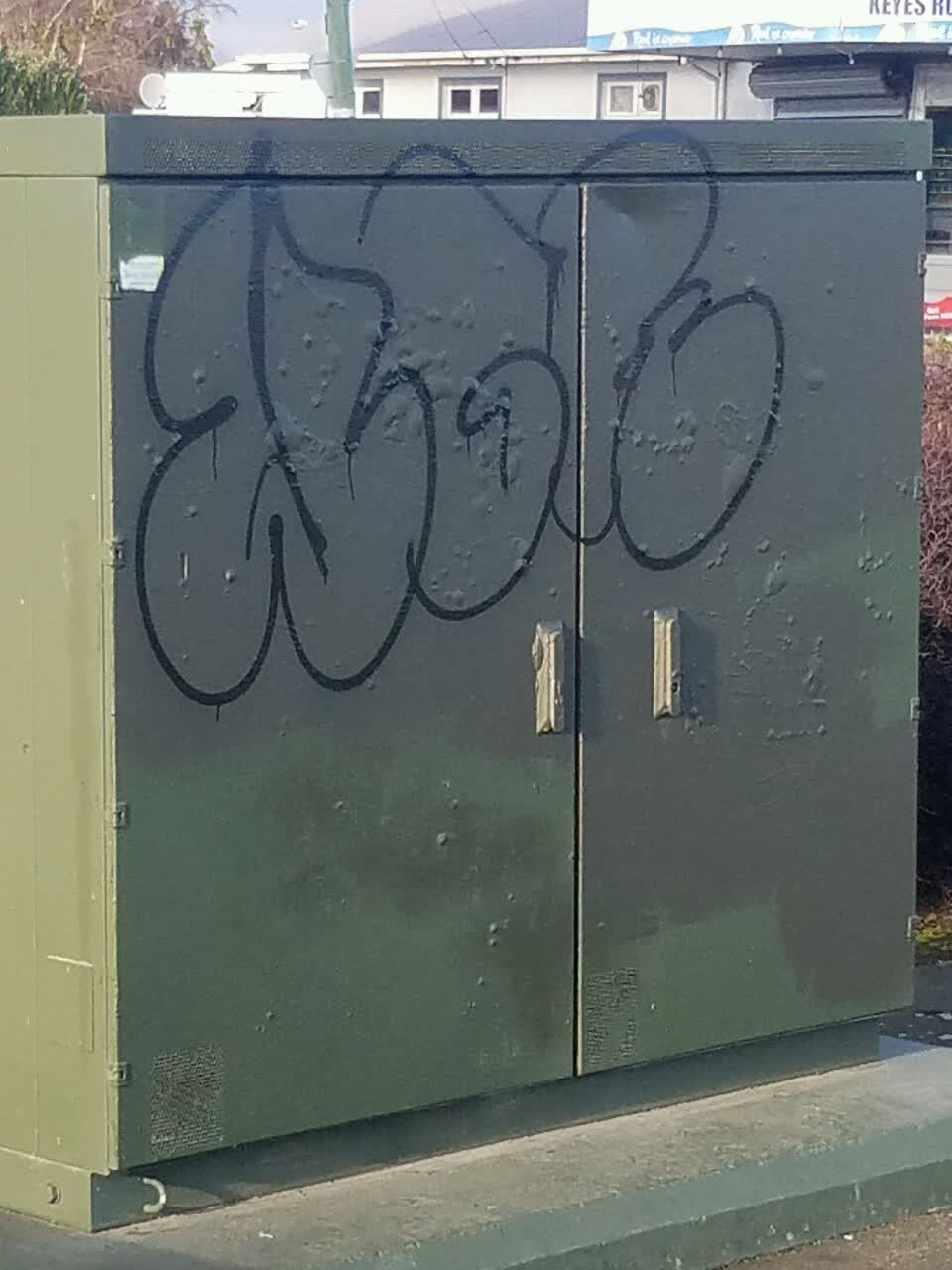 The photograph attached to this graffiti report