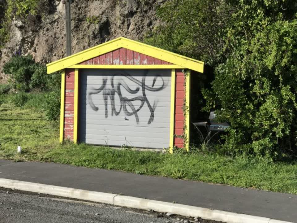 The photograph attached to this graffiti report