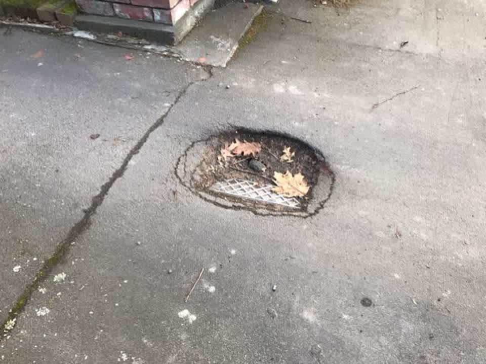The photograph attached to this roading/streets report