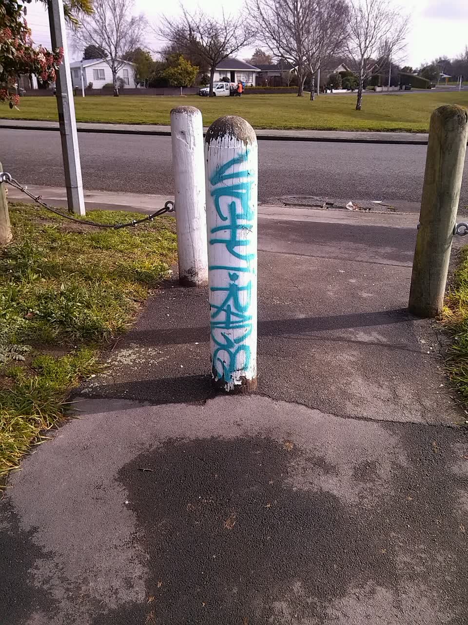 The photograph attached to this graffiti report