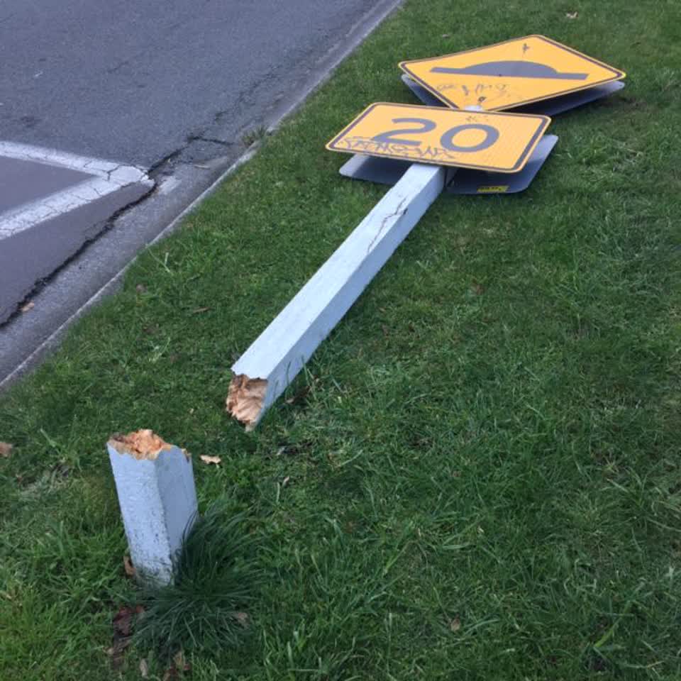 The photograph attached to this roading/streets report