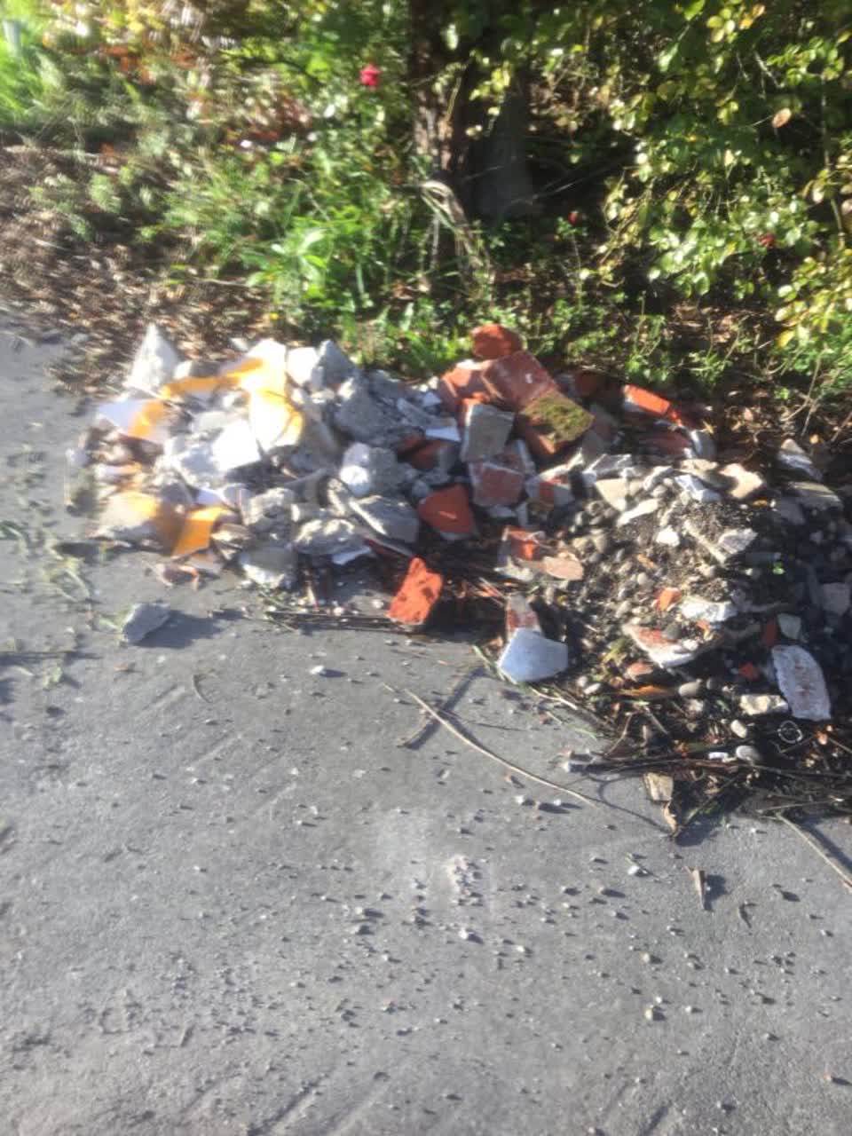 The photograph attached to this rubbish/recycling report