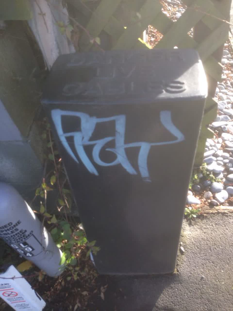 The photograph attached to this graffiti report