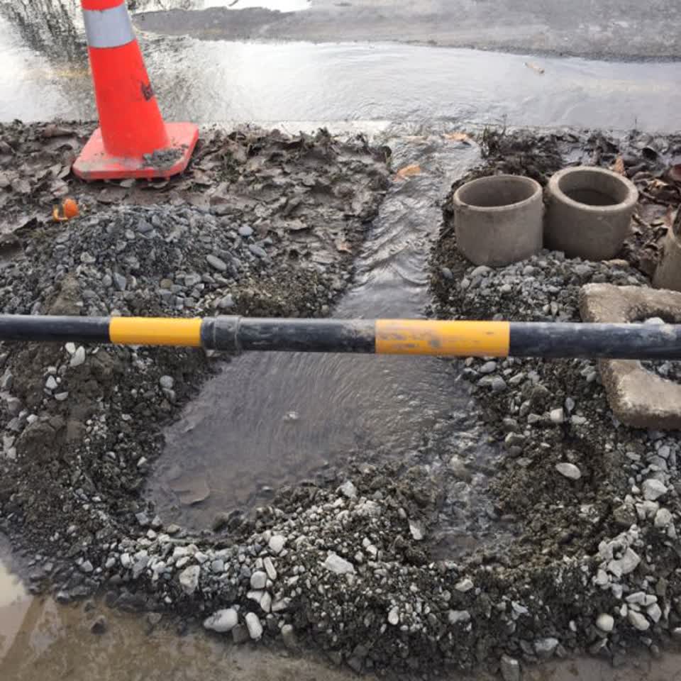 The photograph attached to this wastewater/stormwater report