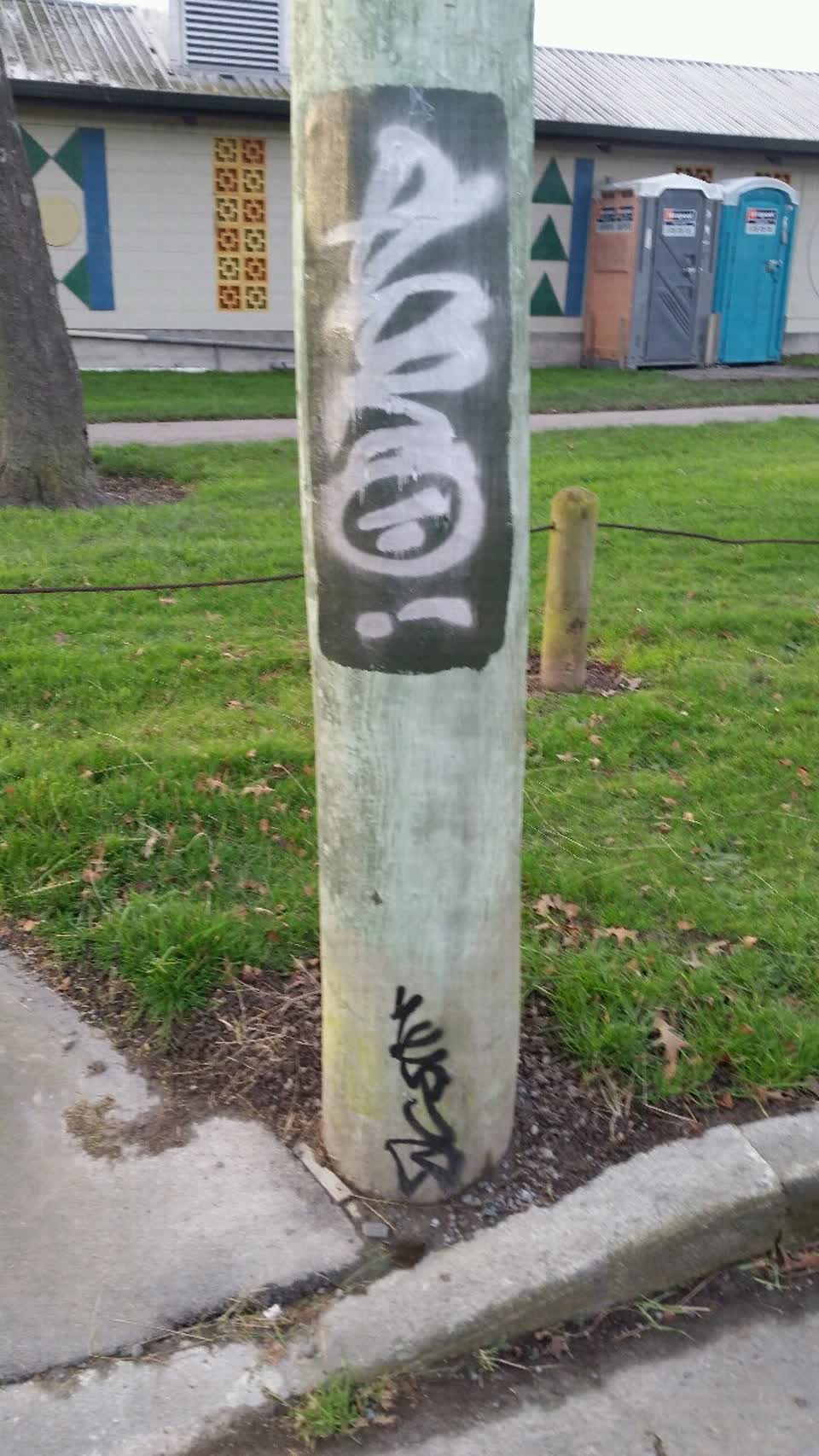 The photograph attached to this graffiti report