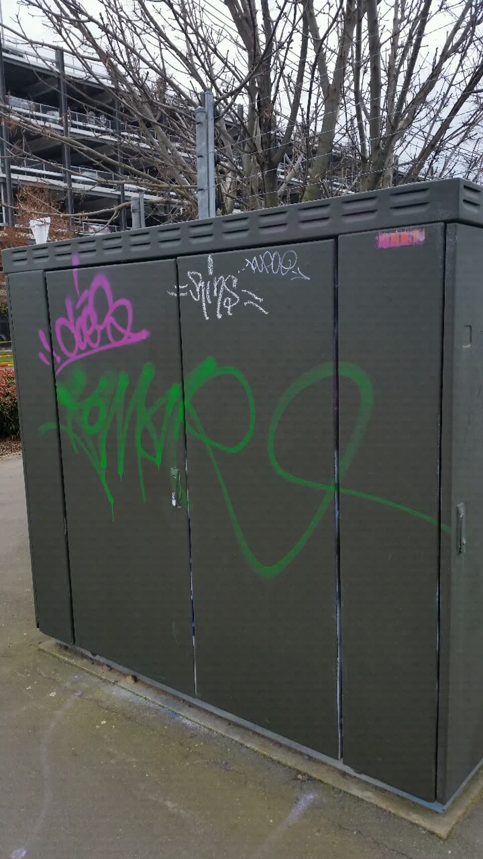 The photograph attached to this graffiti report
