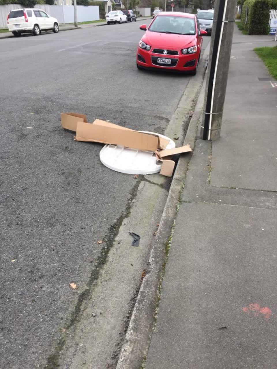 The photograph attached to this rubbish/recycling report