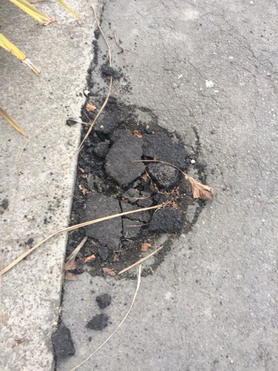 The photograph attached to this roading/streets report