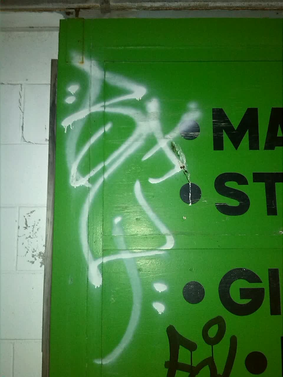 The photograph attached to this graffiti report