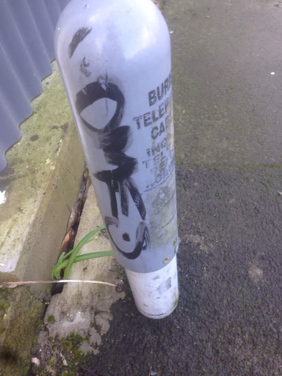 The photograph attached to this graffiti report