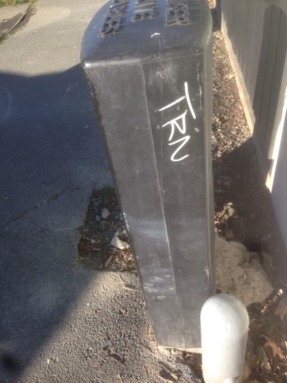 The photograph attached to this graffiti report