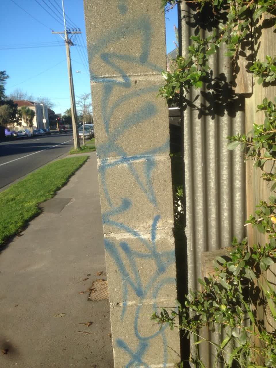 The photograph attached to this graffiti report