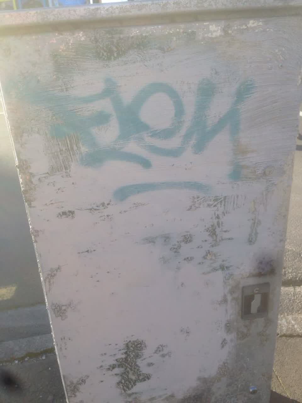 The photograph attached to this graffiti report