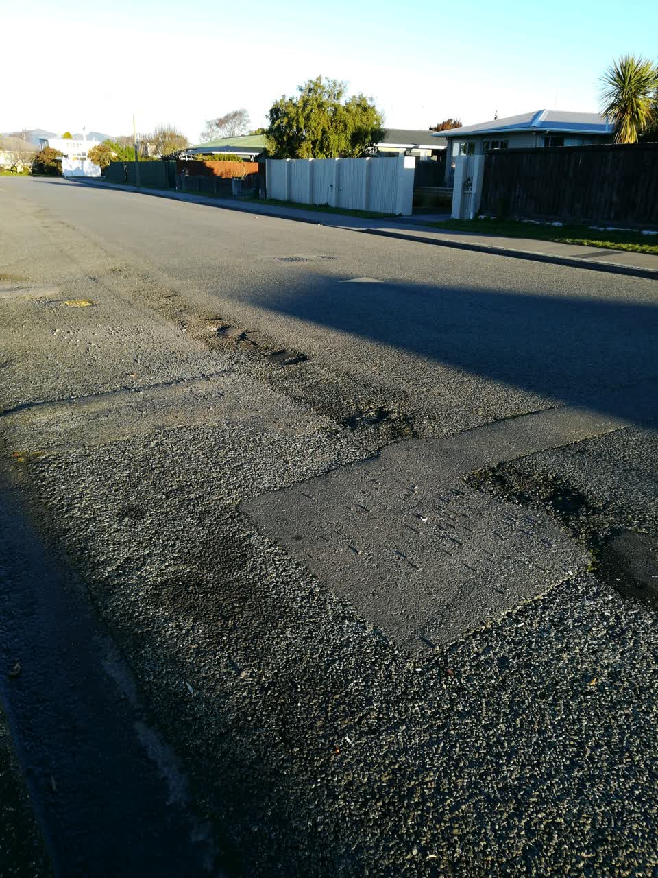 The photograph attached to this roading/streets report