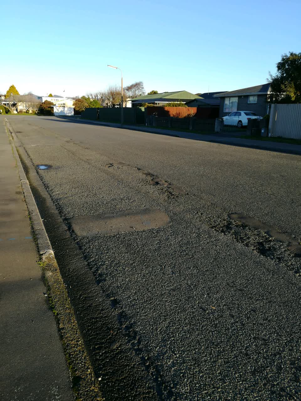 The photograph attached to this roading/streets report