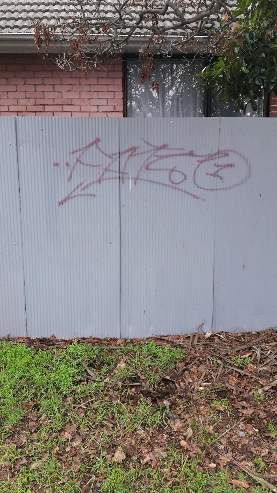 The photograph attached to this graffiti report