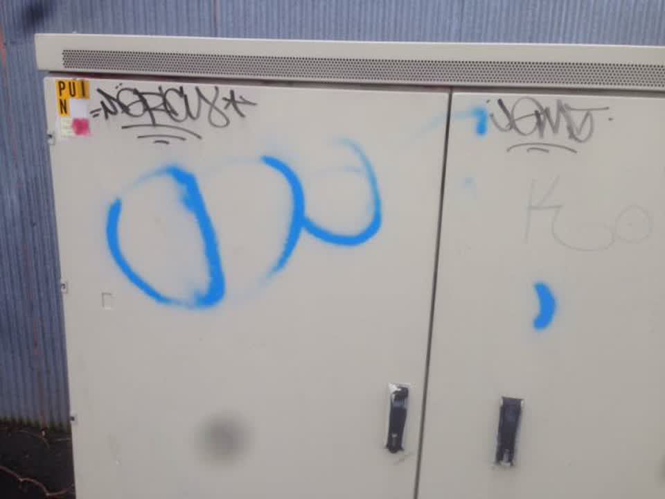 The photograph attached to this graffiti report