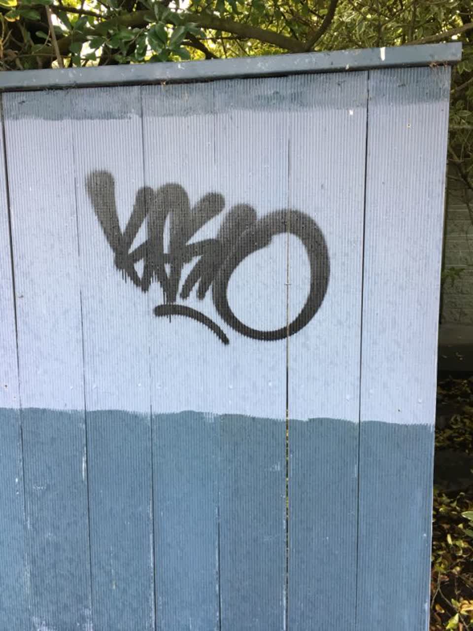 The photograph attached to this graffiti report