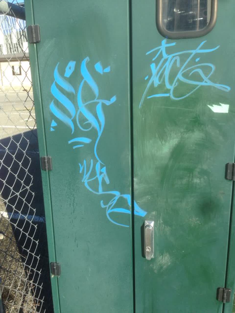 The photograph attached to this graffiti report