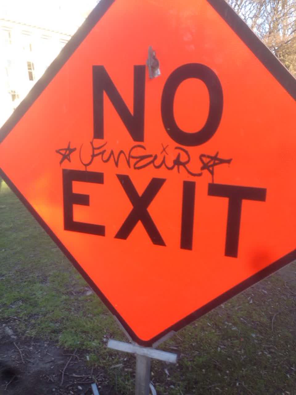 The photograph attached to this graffiti report