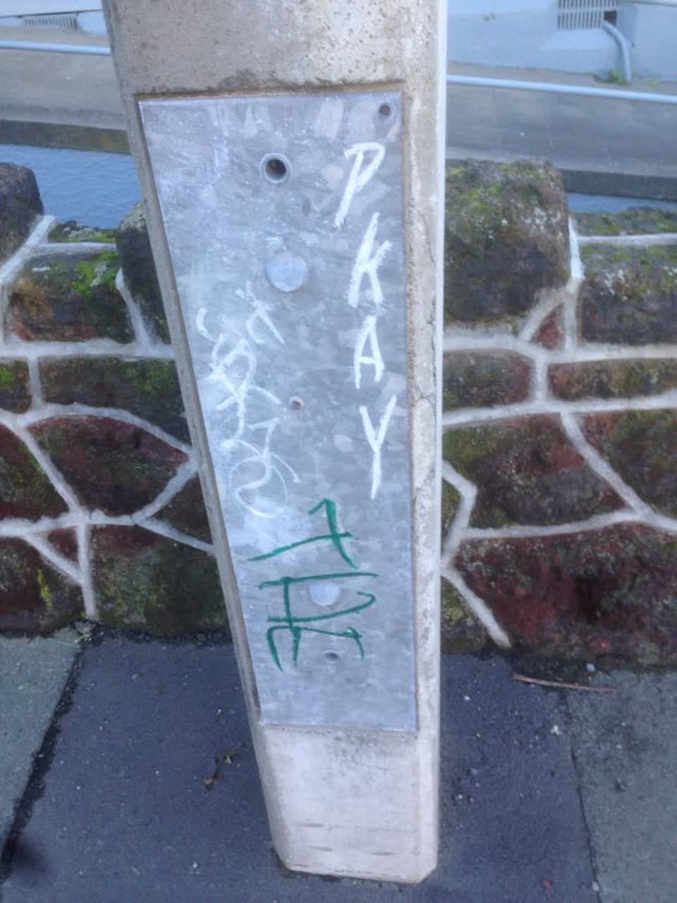 The photograph attached to this graffiti report