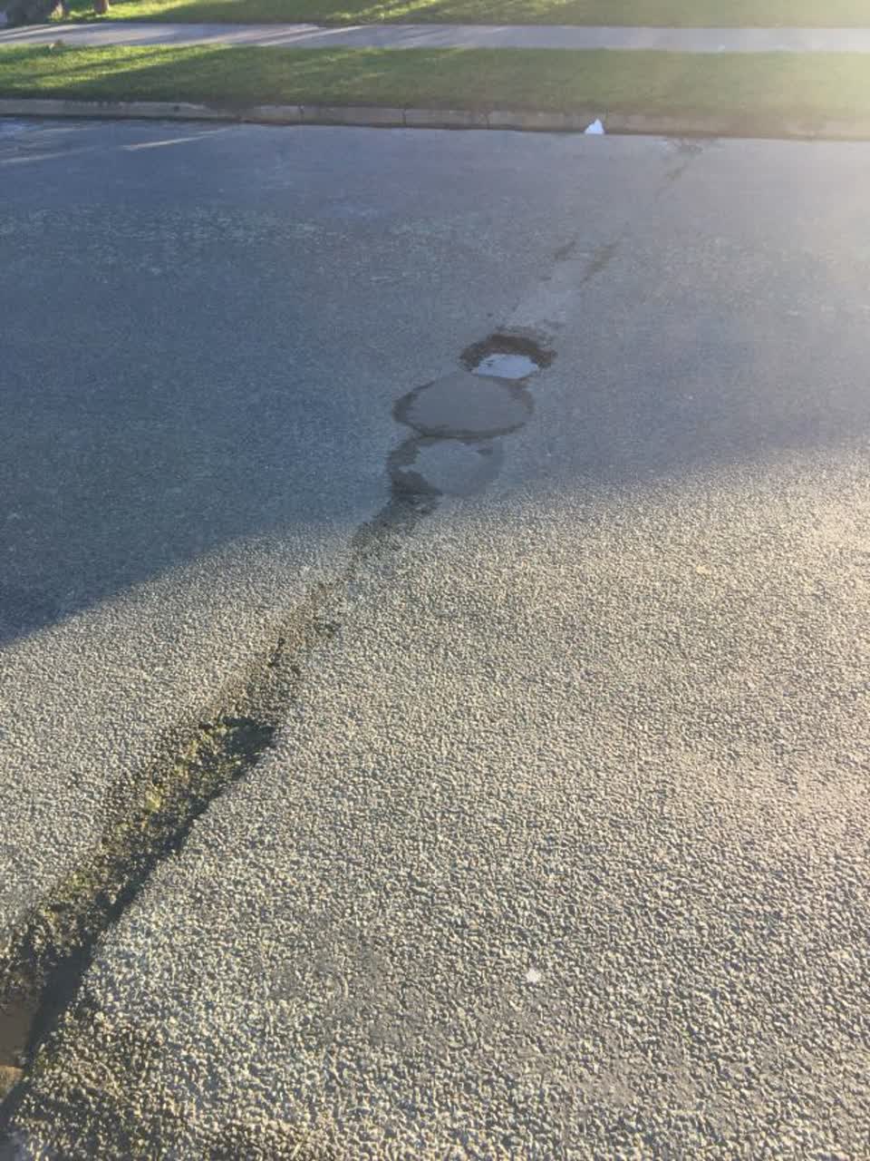 The photograph attached to this roading/streets report