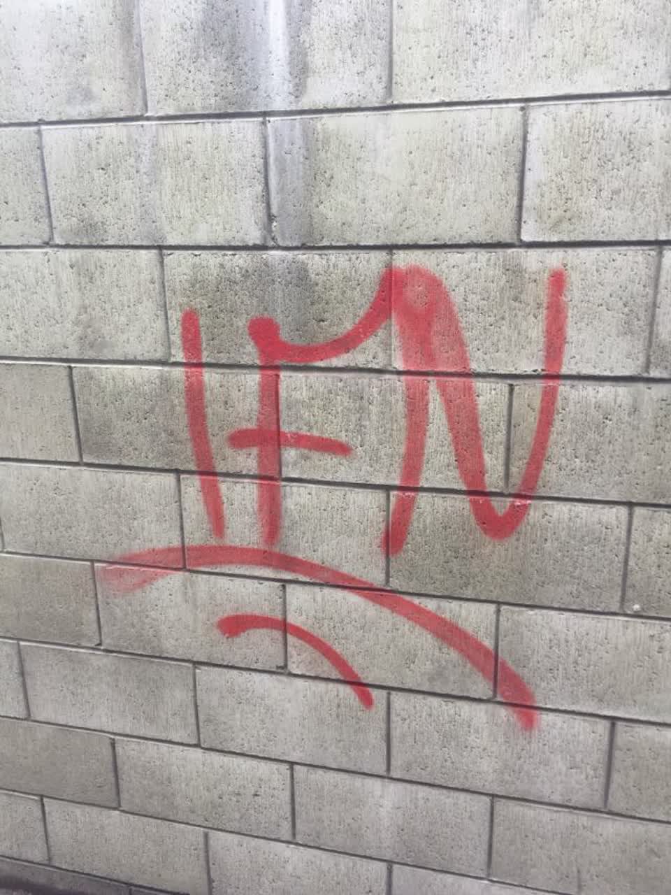 The photograph attached to this graffiti report