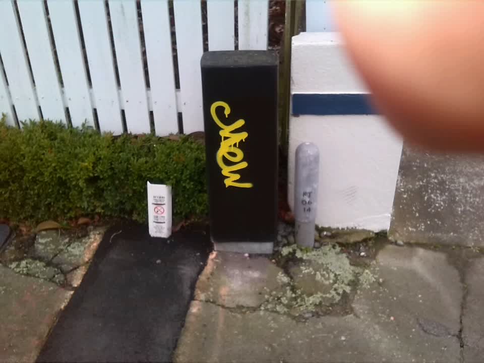 The photograph attached to this graffiti report