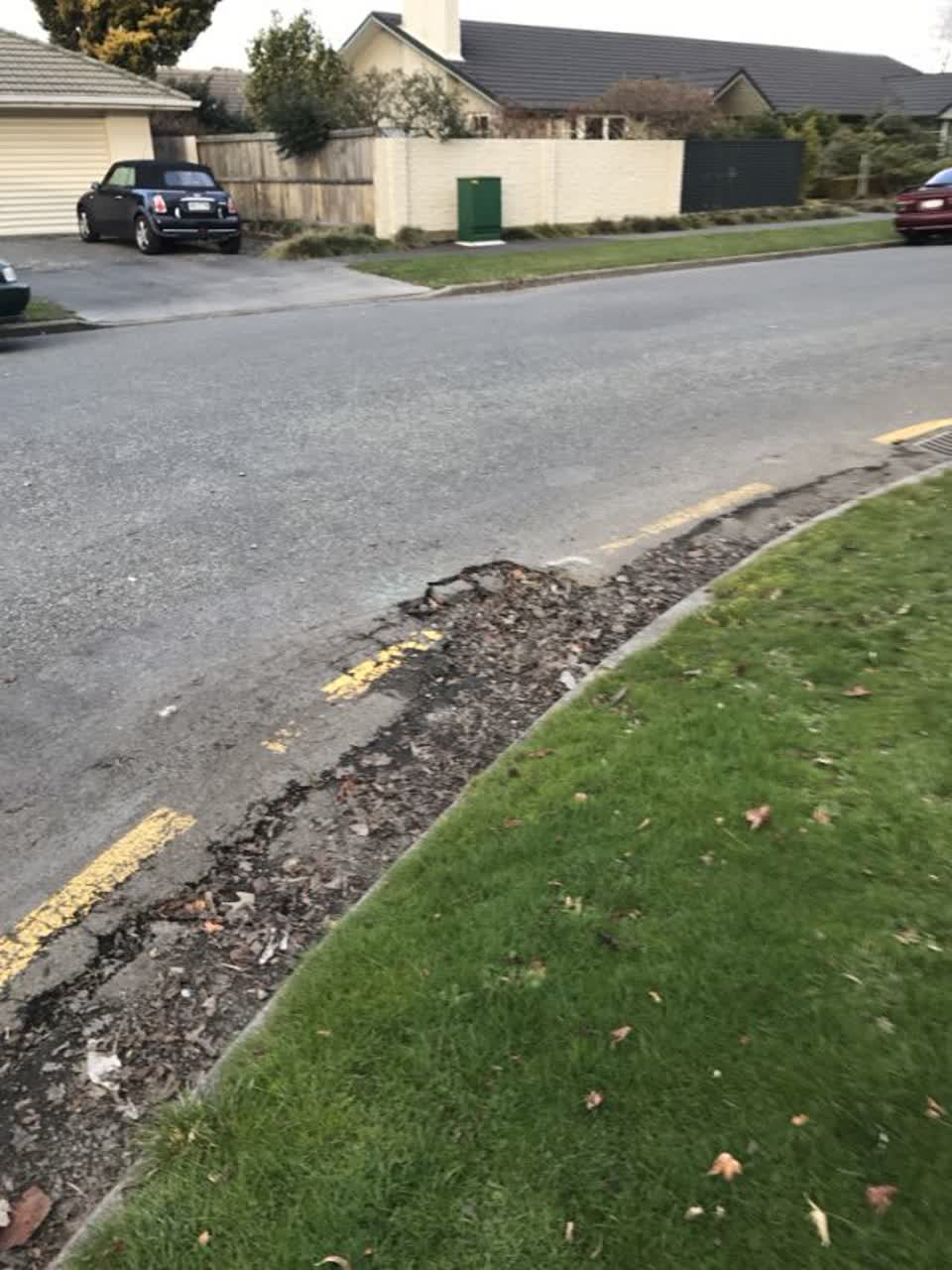 The photograph attached to this roading/streets report