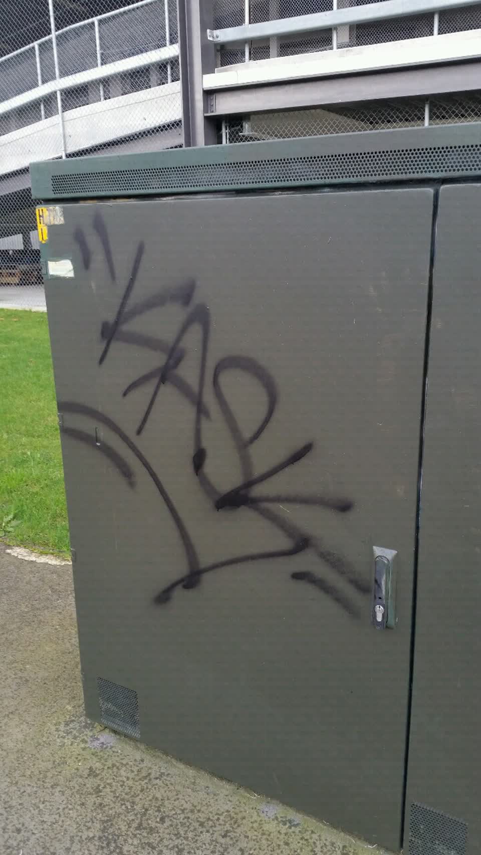 The photograph attached to this graffiti report