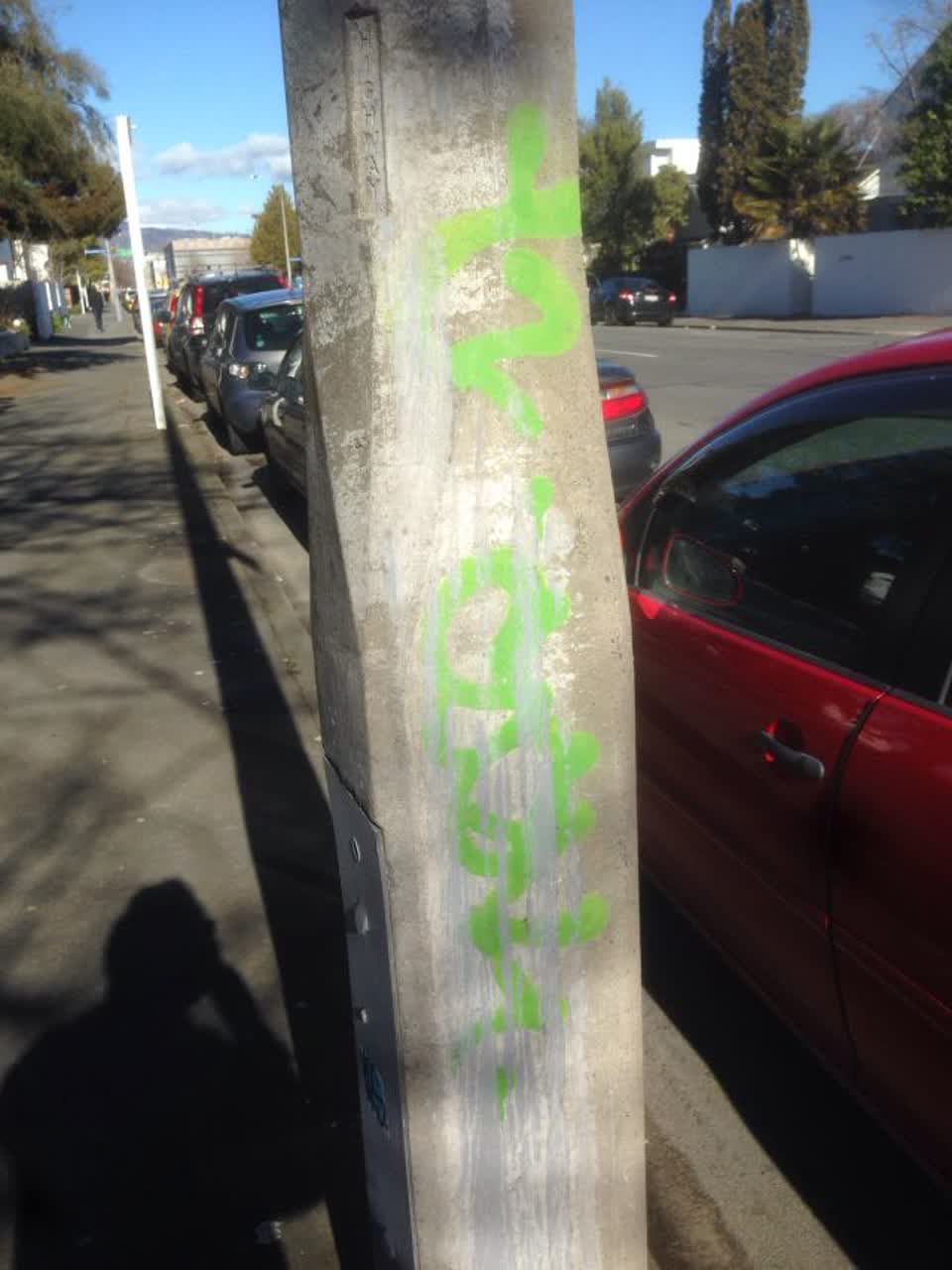 The photograph attached to this graffiti report